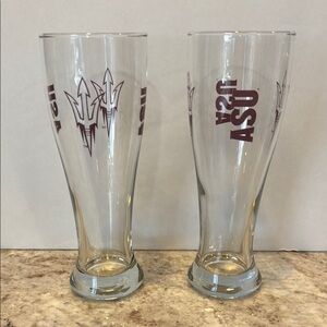 Arizona State University ASU Logo Beer Glasses